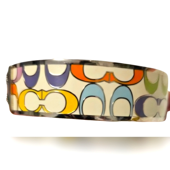 Coach Multi-Color Signature C Bangle Bracelet - Picture 3 of 11